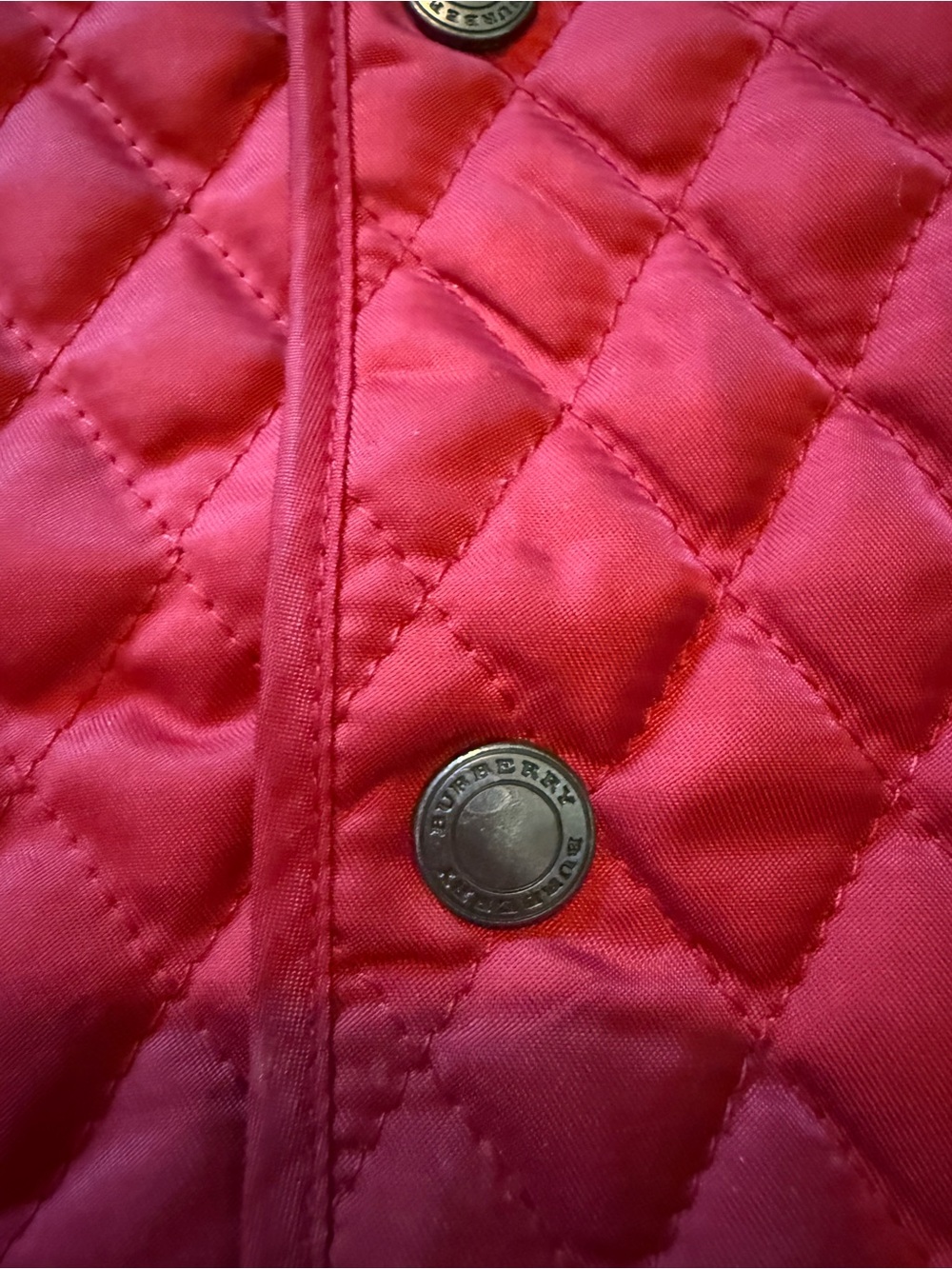 Burberry Red Quilted Kids Puffer Jacket - Picture 3 of 11